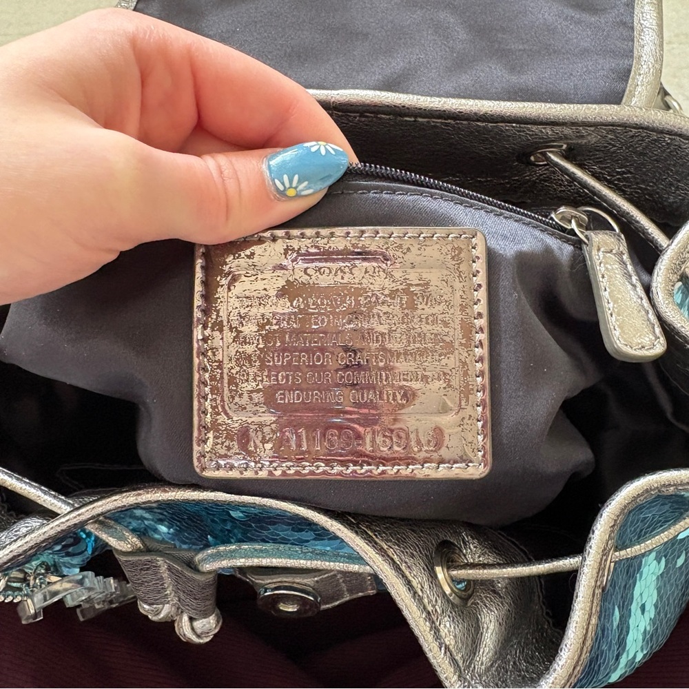 Coach Poppy Sequin Backpack - Picture 7 of 9
